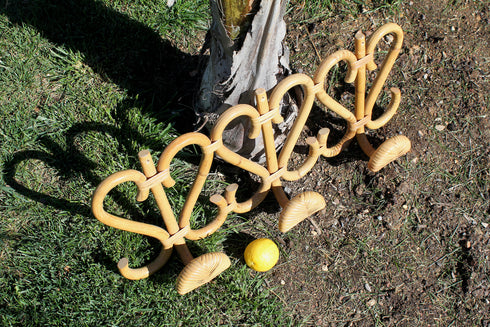 Patère rotin vintage "Rachèle"