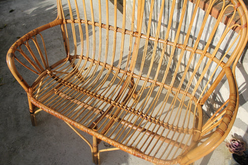 Banquette en rotin "Violette"