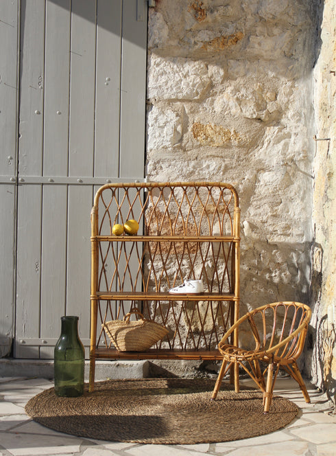 Bibliothèque en rotin "Amélia"