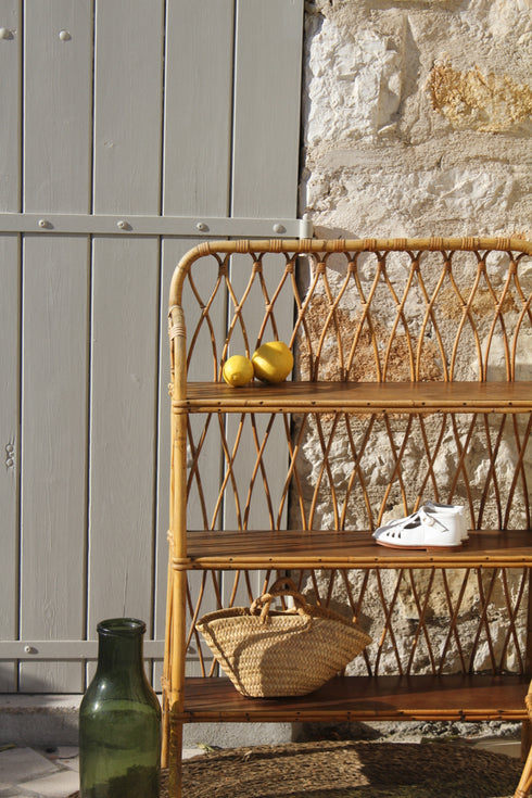 Bibliothèque en rotin "Amélia"