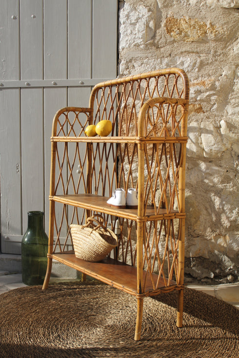 Bibliothèque en rotin "Amélia"