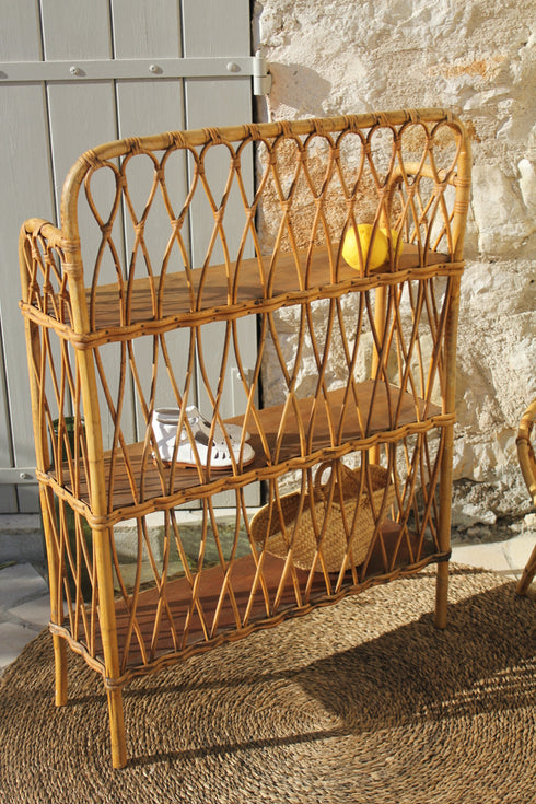 Bibliothèque en rotin "Amélia"