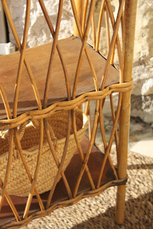 Bibliothèque en rotin "Amélia"