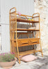 Bibliothèque en rotin vintage "Brune"