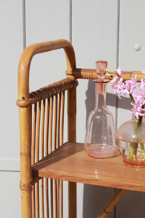 Bibliothèque en rotin vintage "Brune"