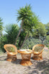 Ensemble fauteuils et table basse en rotin "Léonard"