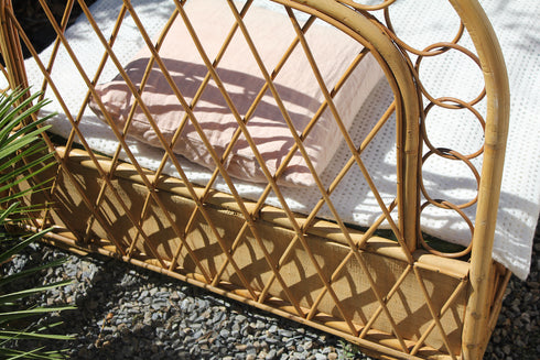 Lit rotin vintage "Achille"