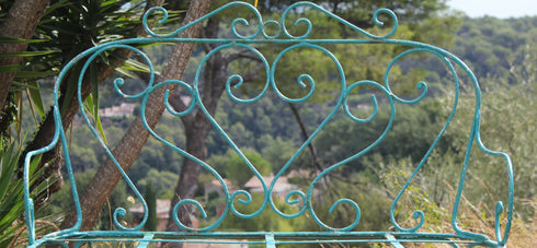 Banquette en fer forgé "Pâquerette"
