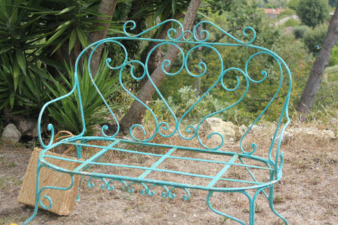 Banquette en fer forgé "Pâquerette"