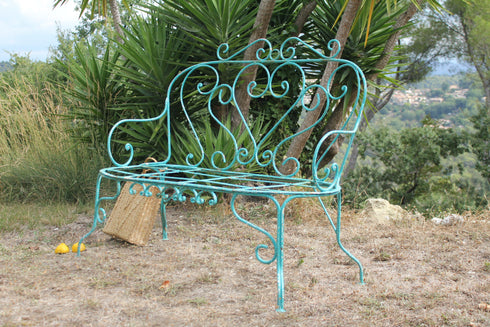 Banquette en fer forgé "Pâquerette"