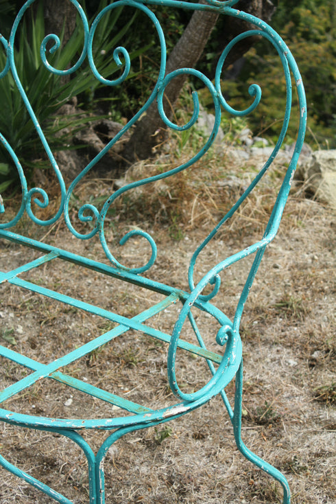 Banquette en fer forgé "Pâquerette"