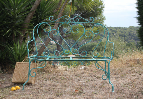 Banquette en fer forgé "Pâquerette"