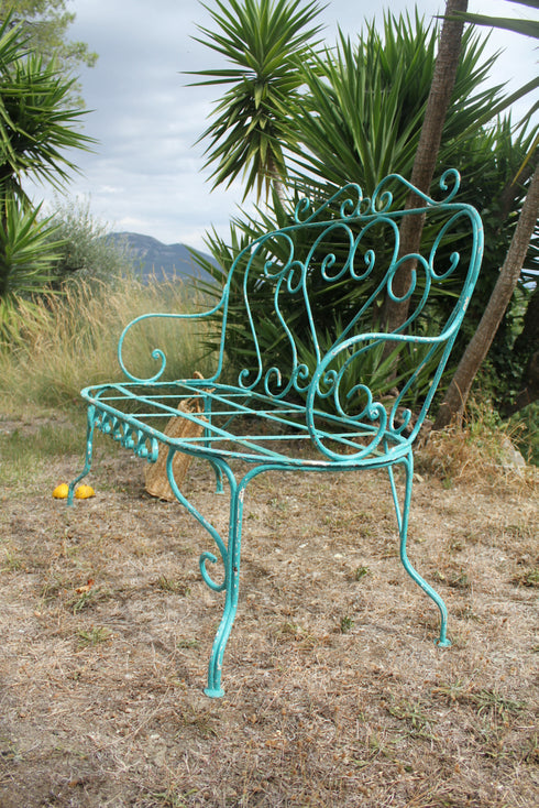 Banquette en fer forgé "Pâquerette"