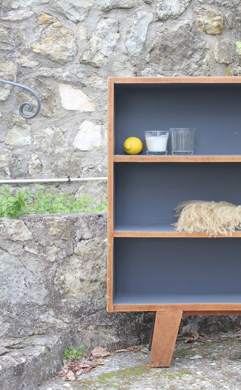 Petite bibliothèque pieds compas "Augustine"