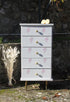 Coiffeuse commode vintage en formica "Fleur"