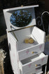 Coiffeuse commode vintage en formica "Fleur"