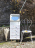 Coiffeuse commode vintage en formica "Fleur"