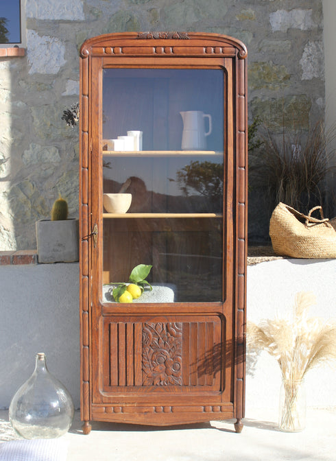 Bonnetière vitrée art déco "Heloise"