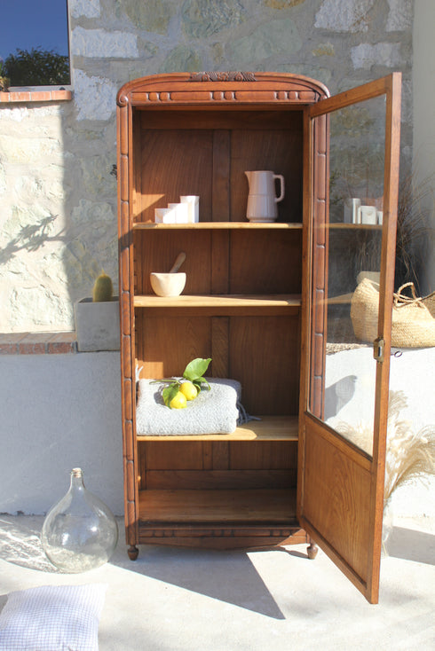 Bonnetière vitrée art déco "Heloise"