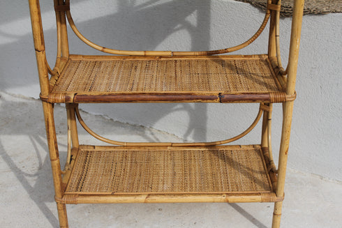 Bibliothèque en rotin vintage "Madeline"