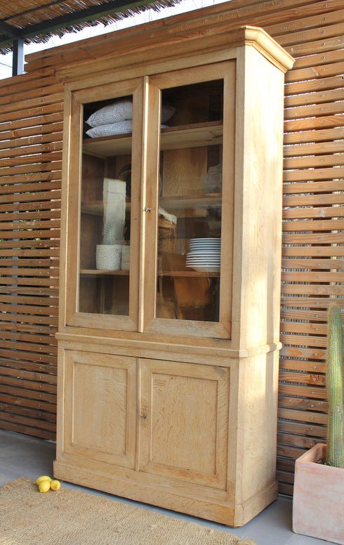 Magnifique armoire vitrée en chêne "Prudence"