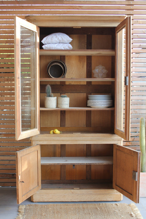 Magnifique armoire vitrée en chêne "Prudence"