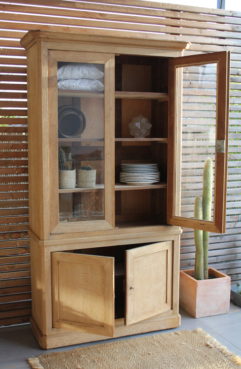 Magnifique armoire vitrée en chêne "Prudence"