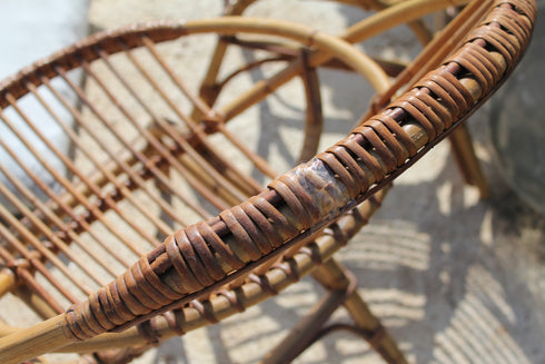 Paire de fauteuils en rotin vintage "Simone"