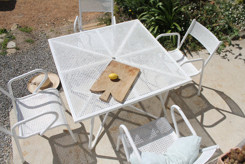 Salon de jardin en fer vintage des années 50 "Hugues"