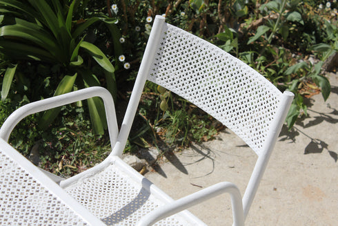 Salon de jardin en fer vintage des années 50 "Hugues"