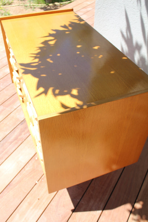 Commode vintage rotin Albertine