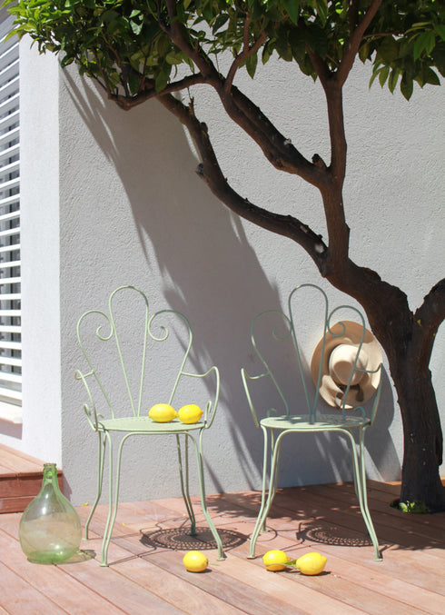 Paire de fauteuils en fer forgé "Margaux"