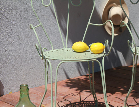 Paire de fauteuils en fer forgé "Margaux"