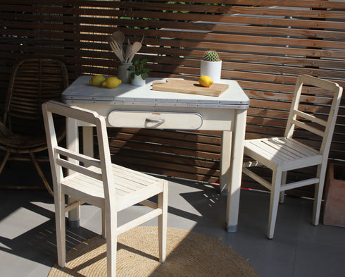 Table mado et chaises assorties années 50 Grégoire