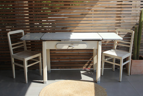 Table mado et chaises assorties années 50 Grégoire