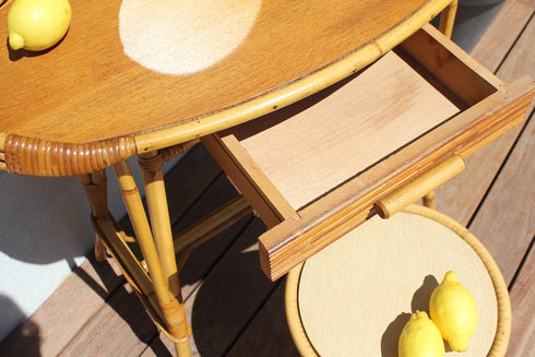 Coiffeuse rotin vintage Inès