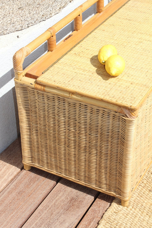 Coffre rotin vintage "Ernest"