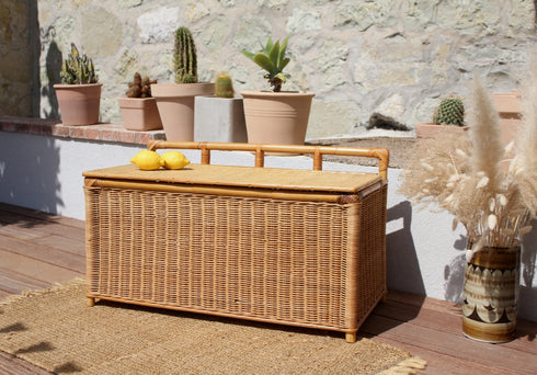 Coffre rotin vintage "Ernest"