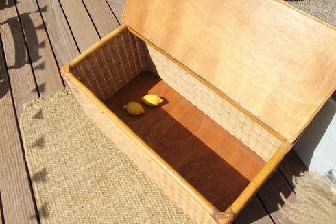 Coffre rotin vintage "Ernest"