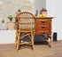 Bureau et sa chaise en rotin vintage "Hypolite" - Louis Sognot -