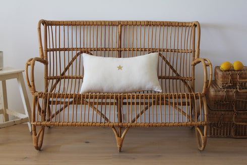 Banquette rotin vintage "Elisabeth"