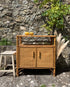 Petit buffet vintage en rotin "Gabriel"